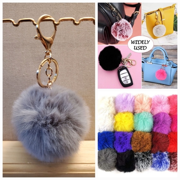 Cute Fashion Faux-Fur Puff Ball - Picture 1 of 8